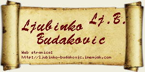 Ljubinko Budaković vizit kartica